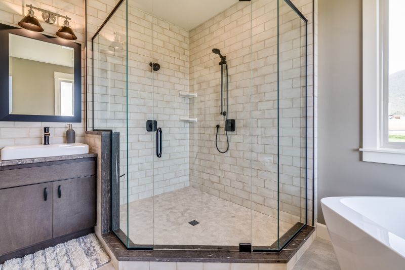 Stylish Shower with Bench